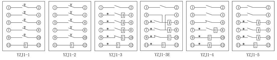 YZJ1-3E內(nèi)部接線(xiàn)圖