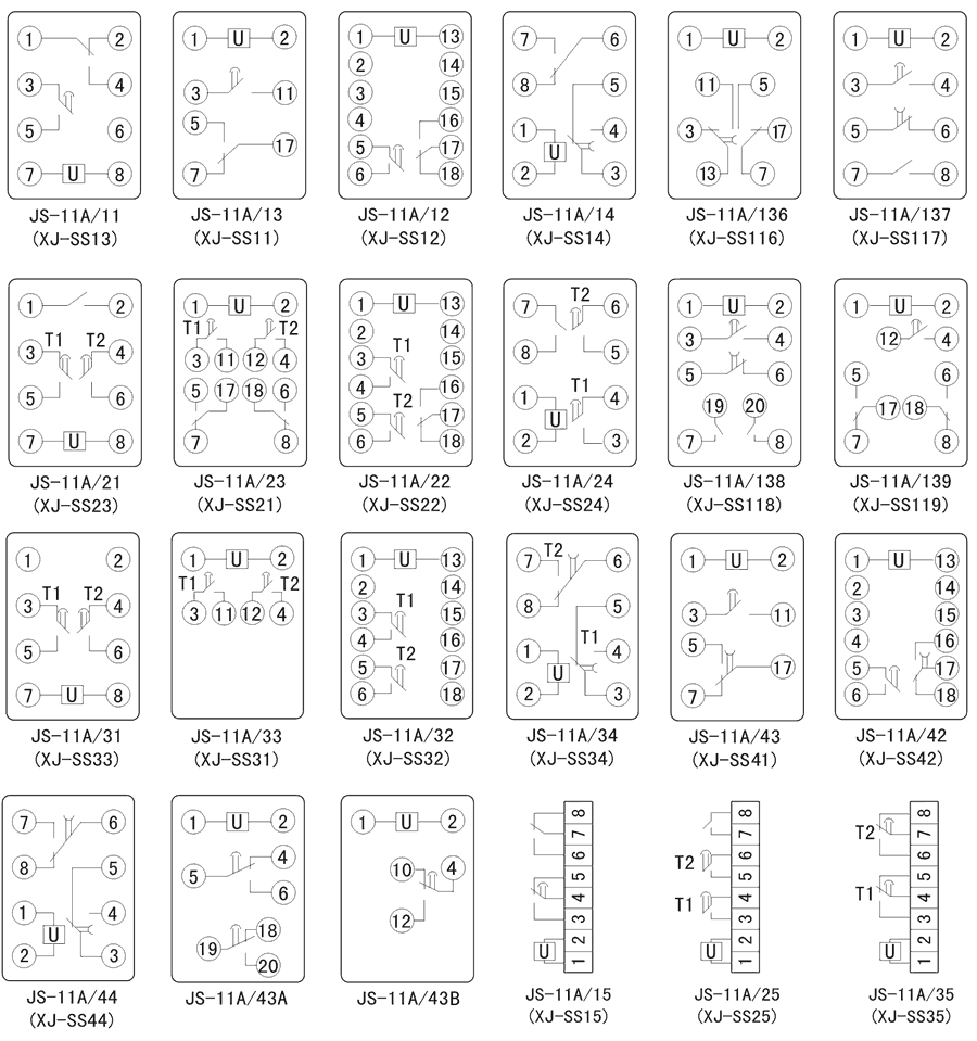 JS-11A/139內(nèi)部接線(xiàn)圖